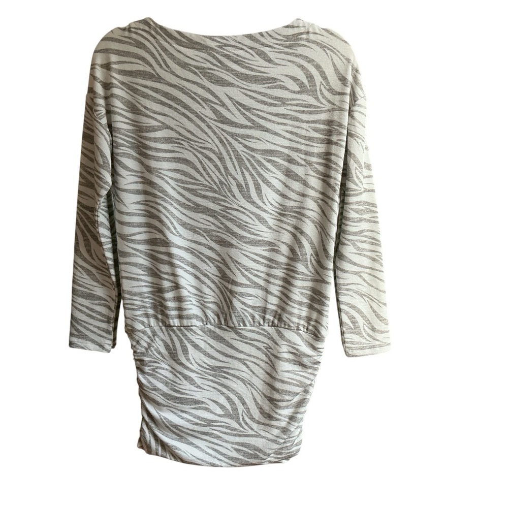 WHBM Sweater Dress Animal Print Gray & White Sz XXS NWOT